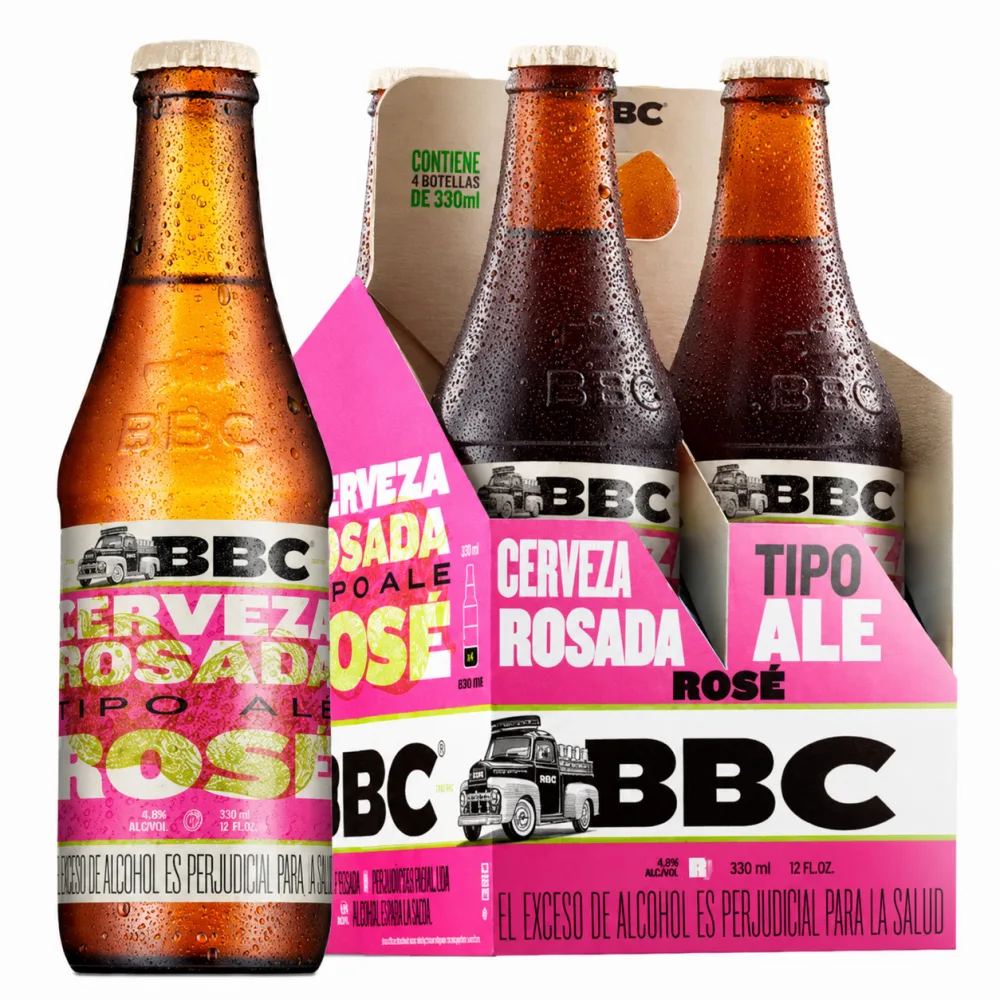 CERVEZA ROSE BBC X 4