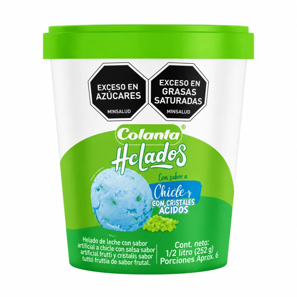 CHICLE 0.5Lt -1/2LT HELADO COLANTA