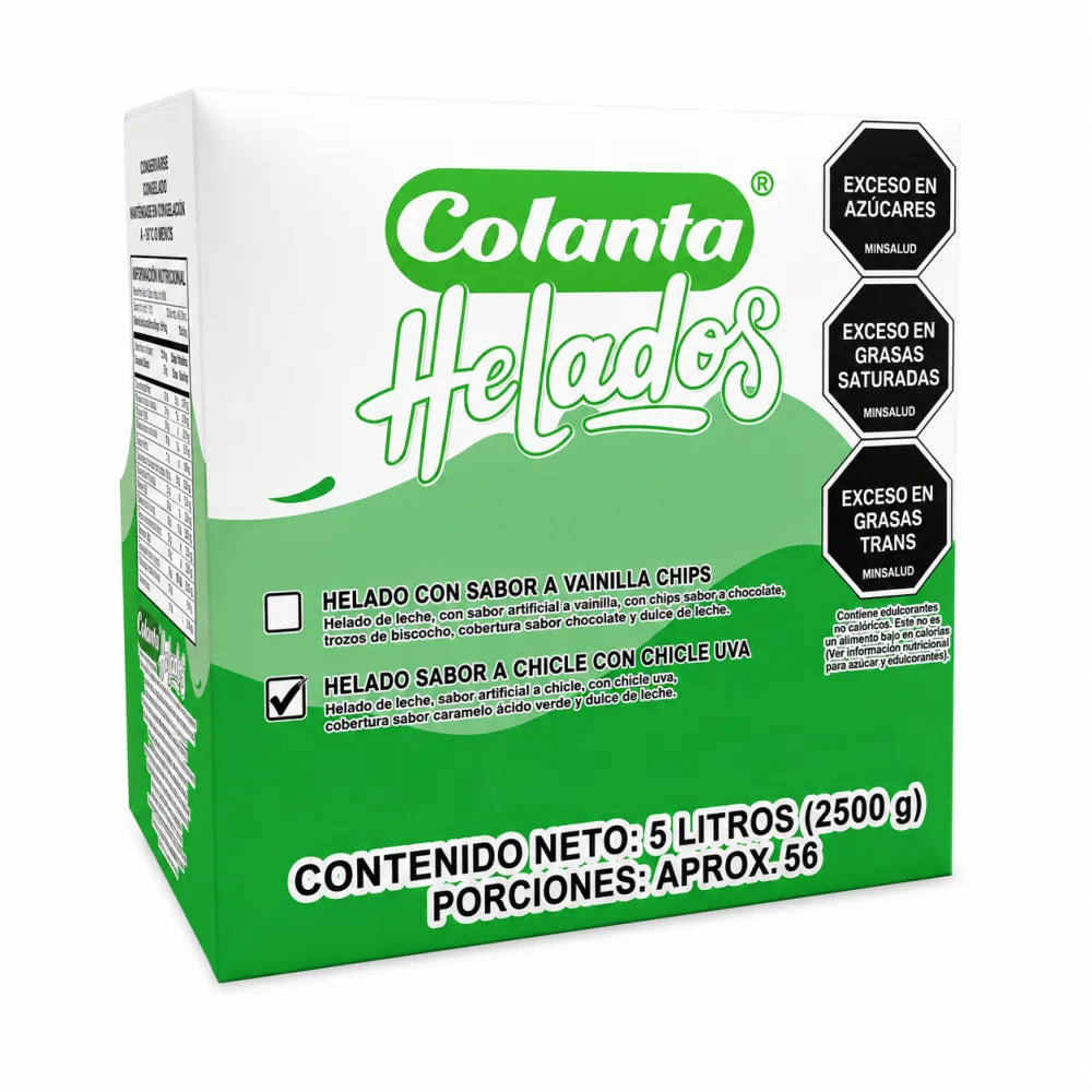 CHICLE 5 LT HELADO COLANTA