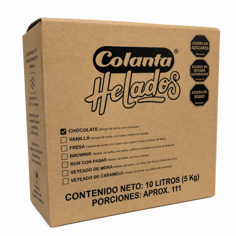 CHOCOLATE 10Lt HELADO COLANTA