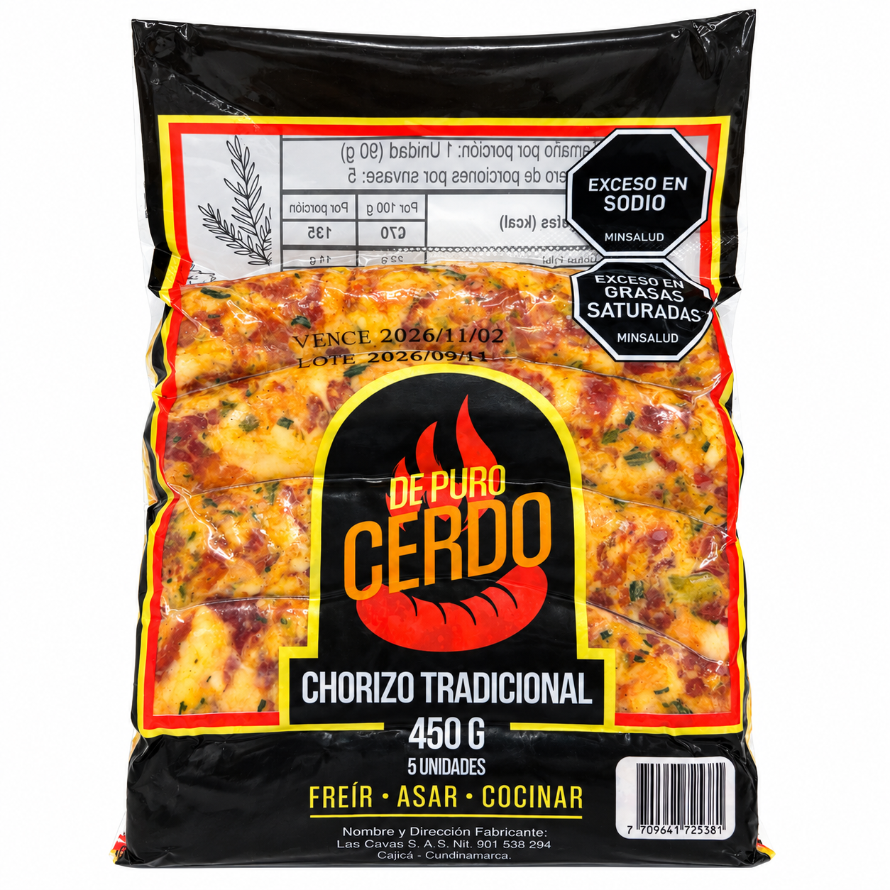CHORIZO LAS CAVAS X 5 UND