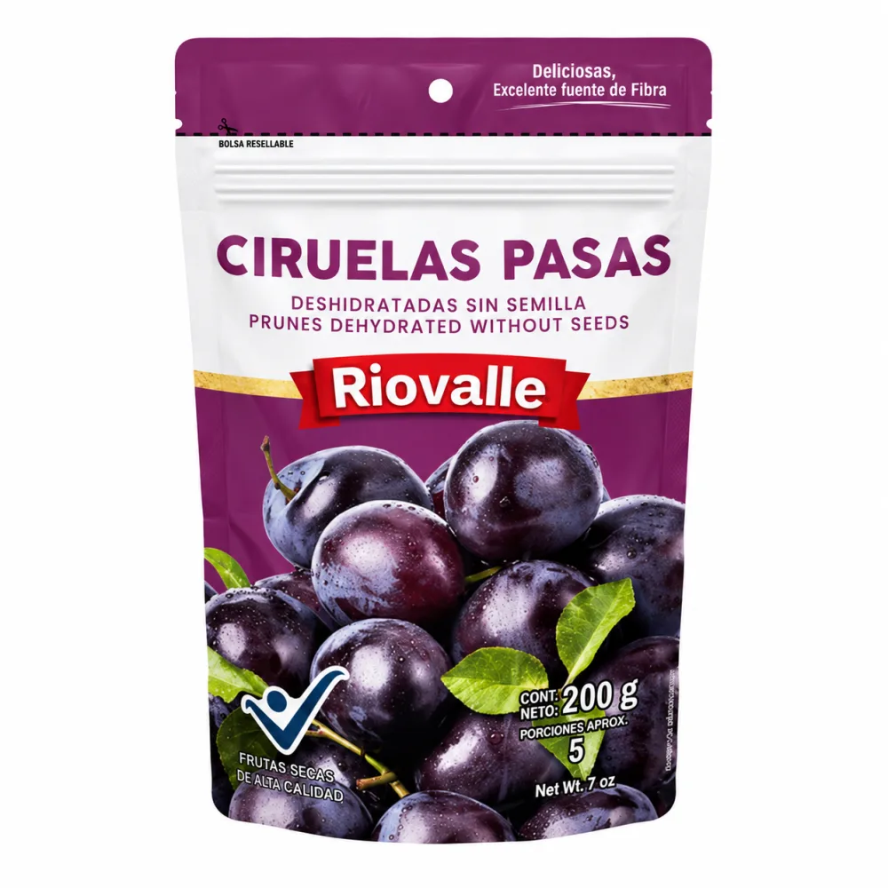 CIRUELAS PASAS SIN SEMILLA RIOVALLE X 200 G