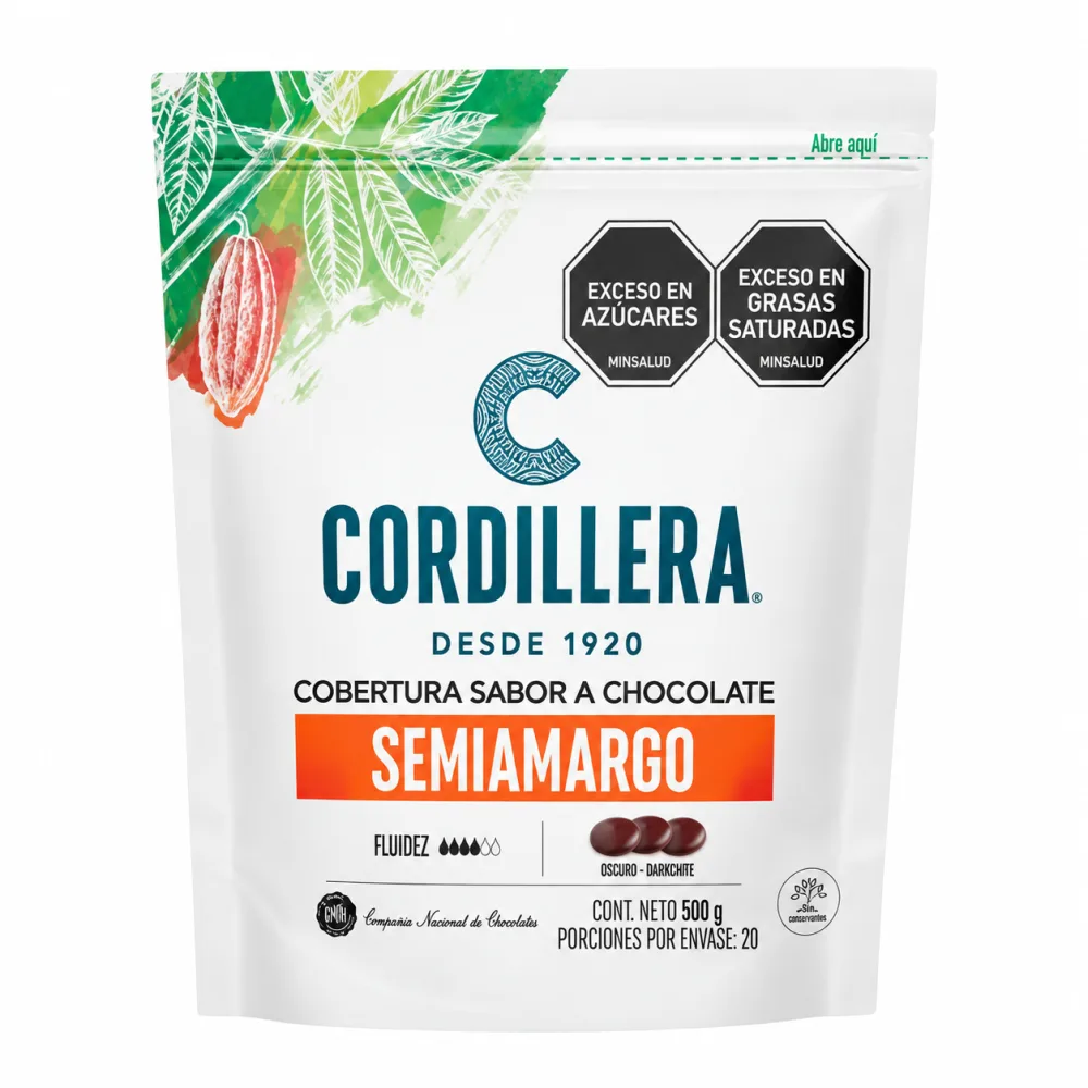 COBERTURA CORDILLERA SEMIAMARGO X 500 G