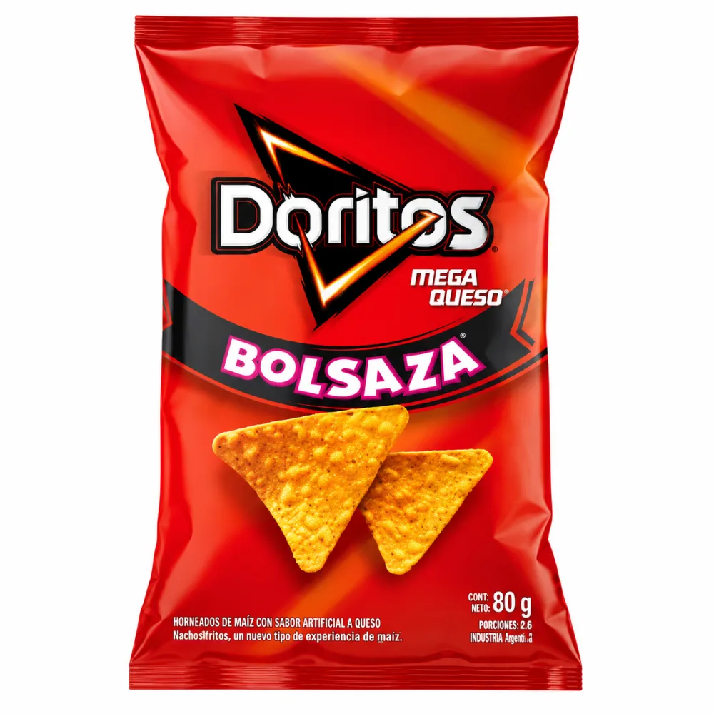 DORITOS MEGAQUESO 80GR BOLSAZA