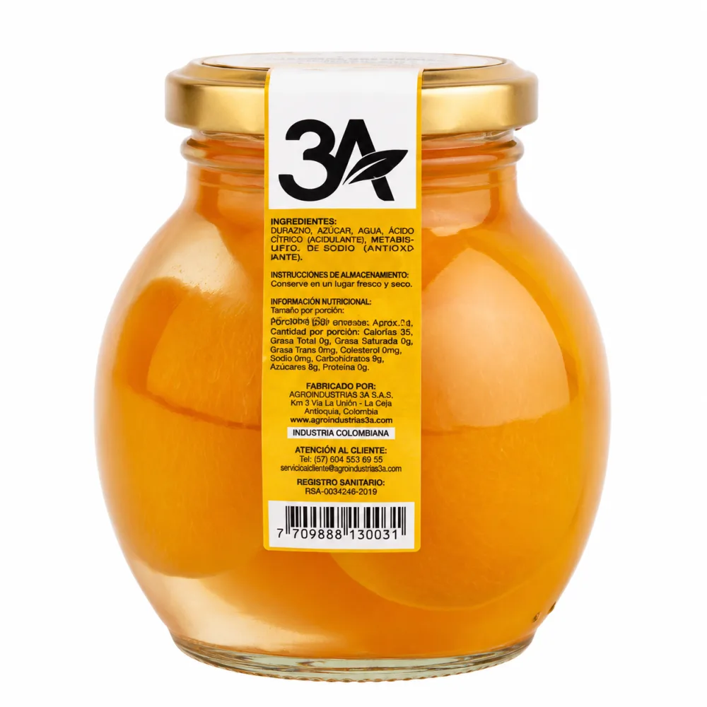 DURAZNO BOMBILLO 3A X 260G