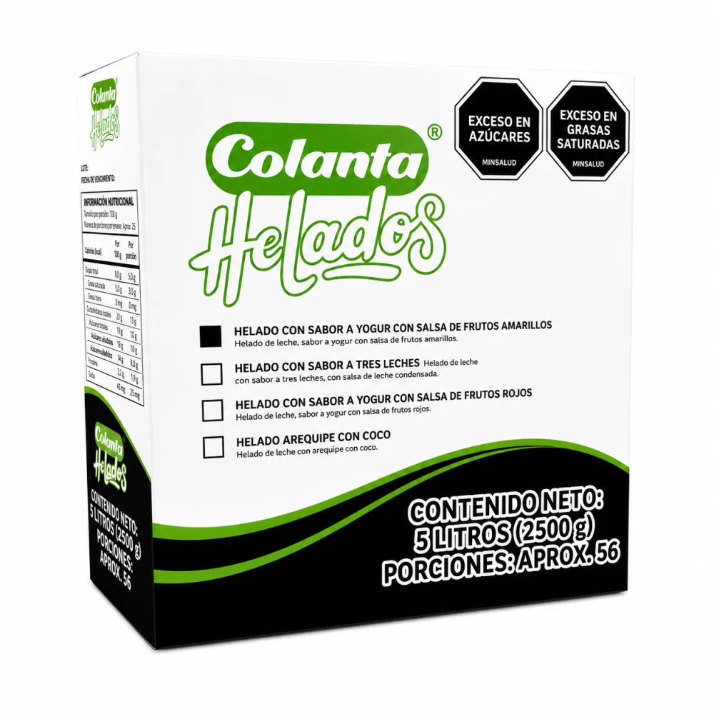 FRUTOSAMARILLOS 5LT HELADO COLANTA