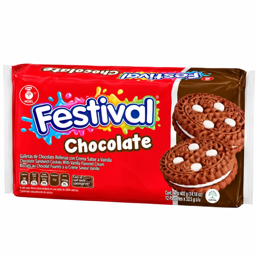GALLETA FESTIVAL CHOCOLATE X 12 UND