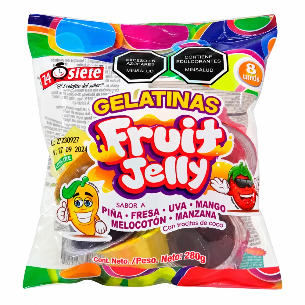 GELATINA FRUIT JELLY X 8