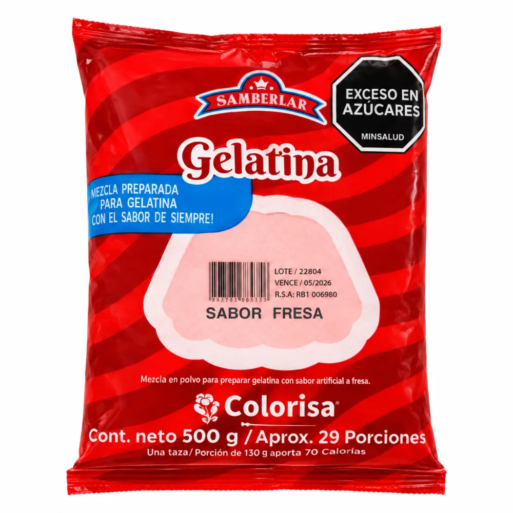 GELATINA SABRIMAX FRESA X 500 G