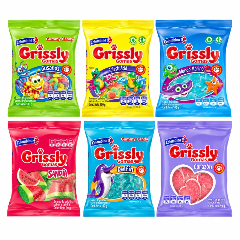 GOMA GRISSLY SURTIDAS X 70 G