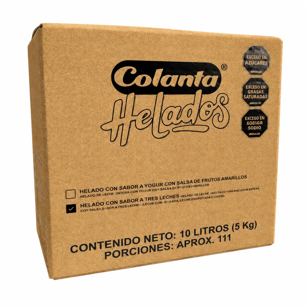 TRES LECHES COLANTA 10 LT HELADO