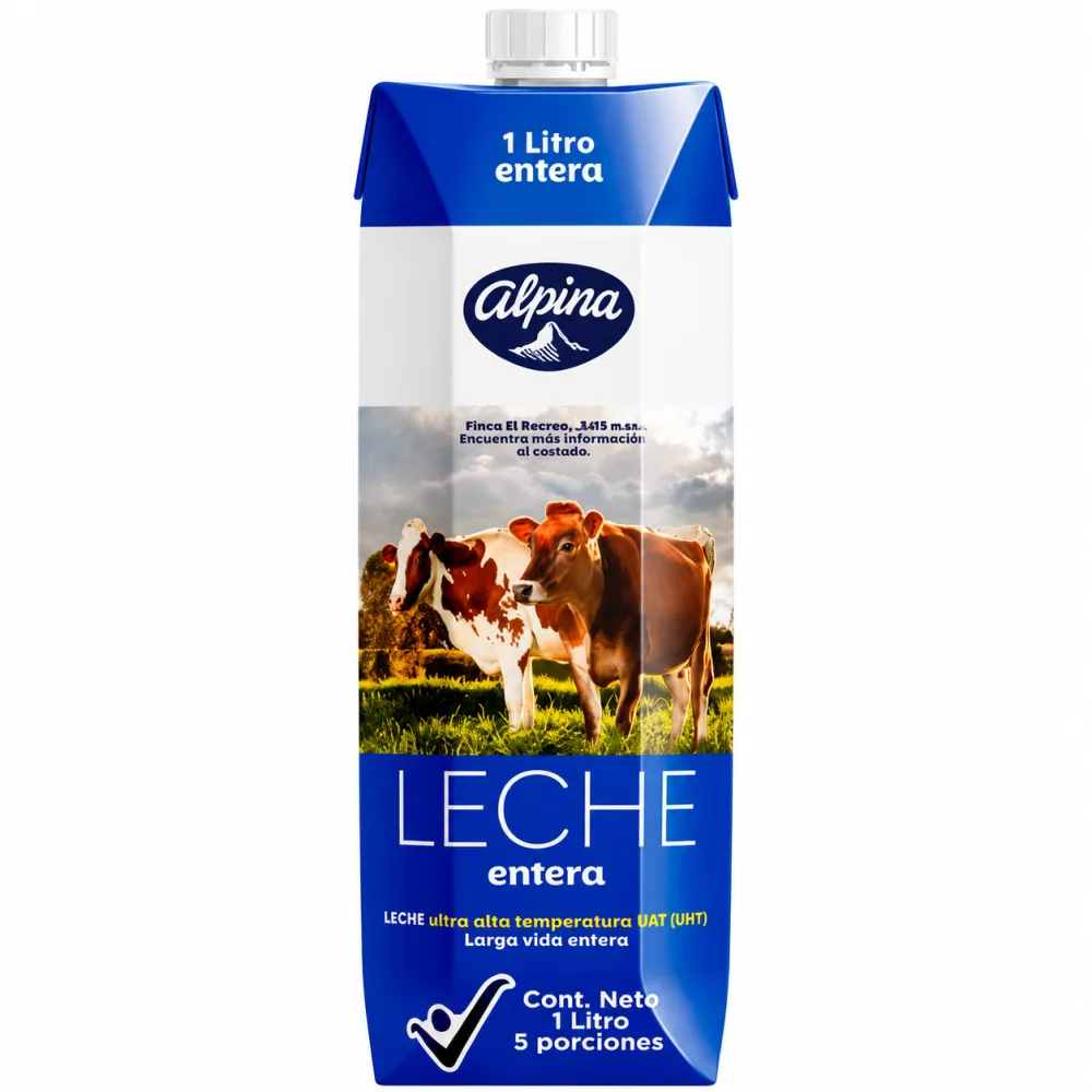 LECHE ENTERA CAJA ALPINA X 1 LT