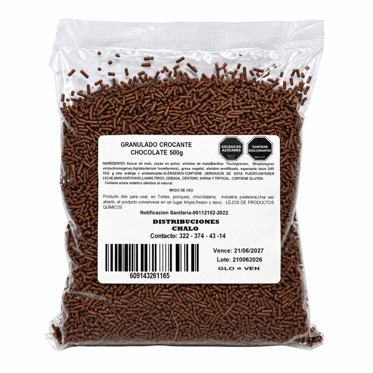 LLUVIA CHOCOLATE CHALO X 500 G