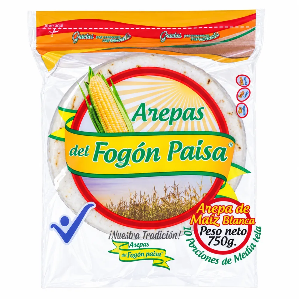 AREPA MEDIA TELA FOGON PAISA X 10 UND