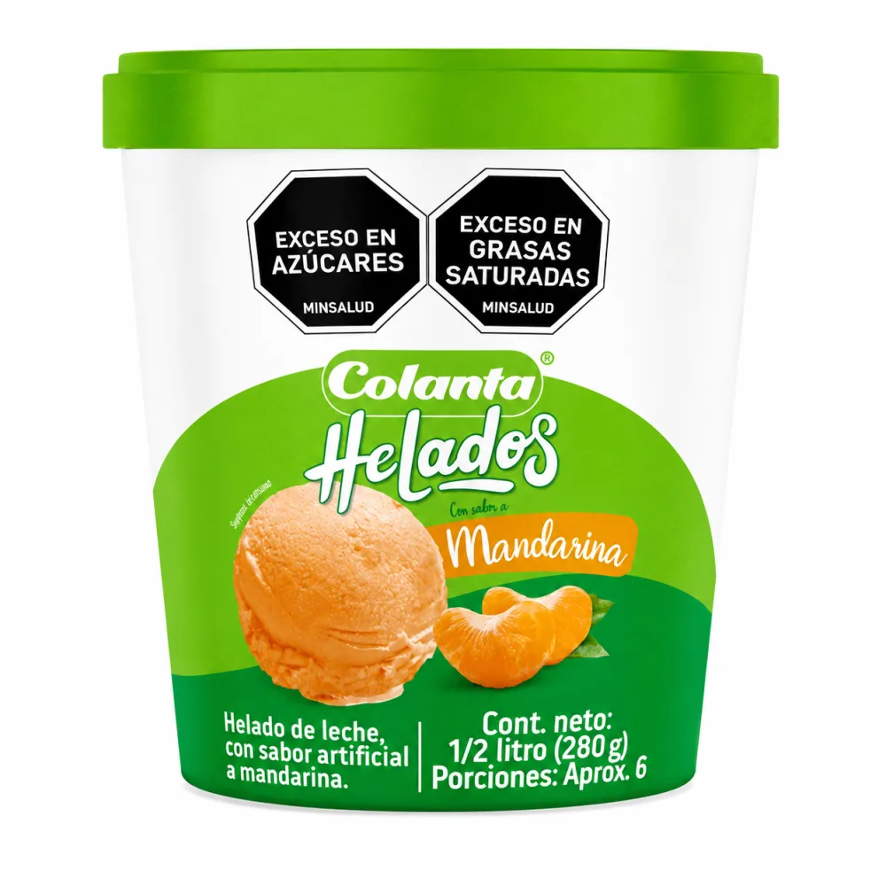 MANDARINA 1/2LT HELADO COLANTA