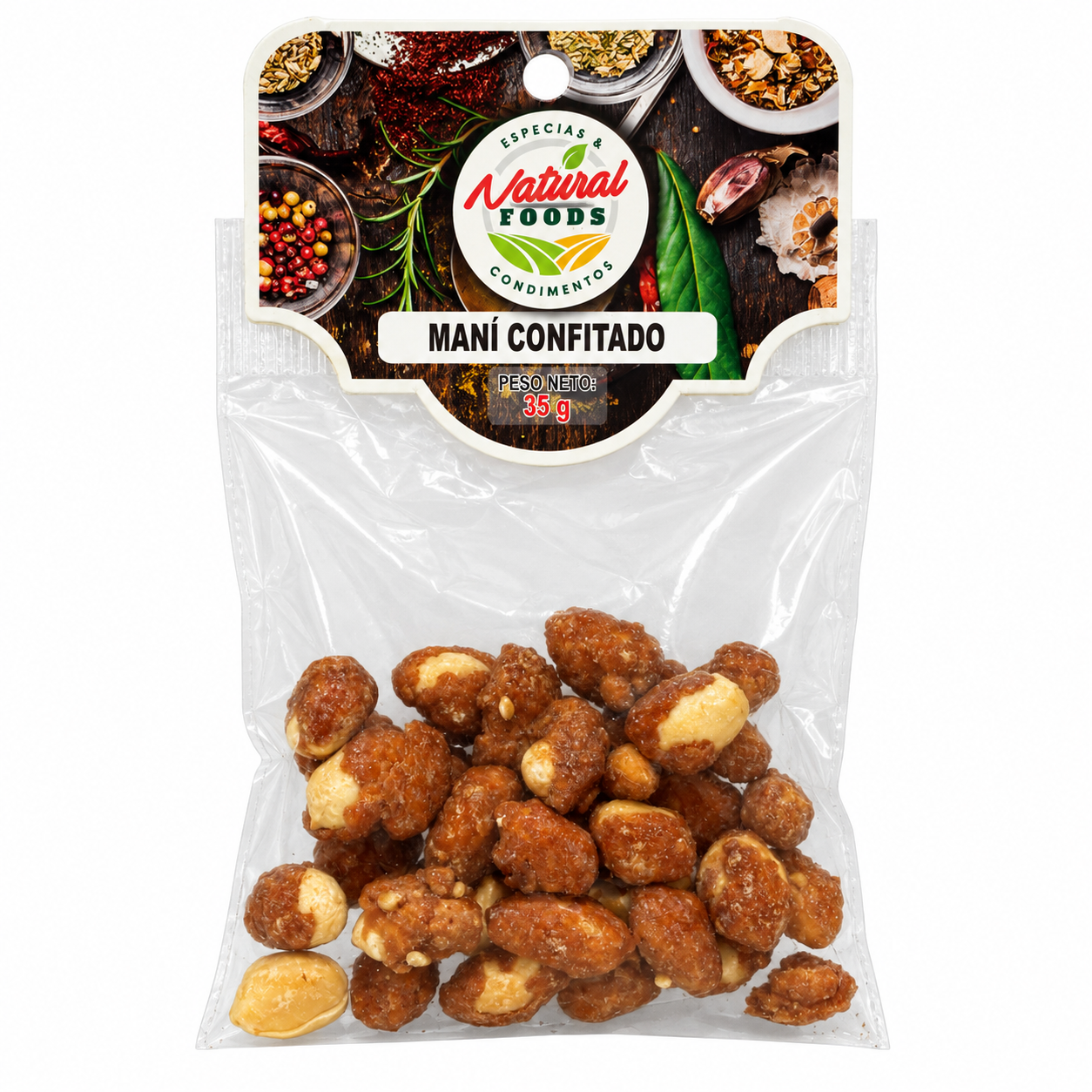 MANI CONFITADO NATURAL FOODS X 35 G