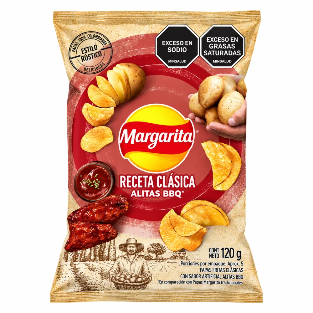 MARGARITA REC CLAS ALITAS BBQ X 120 G
