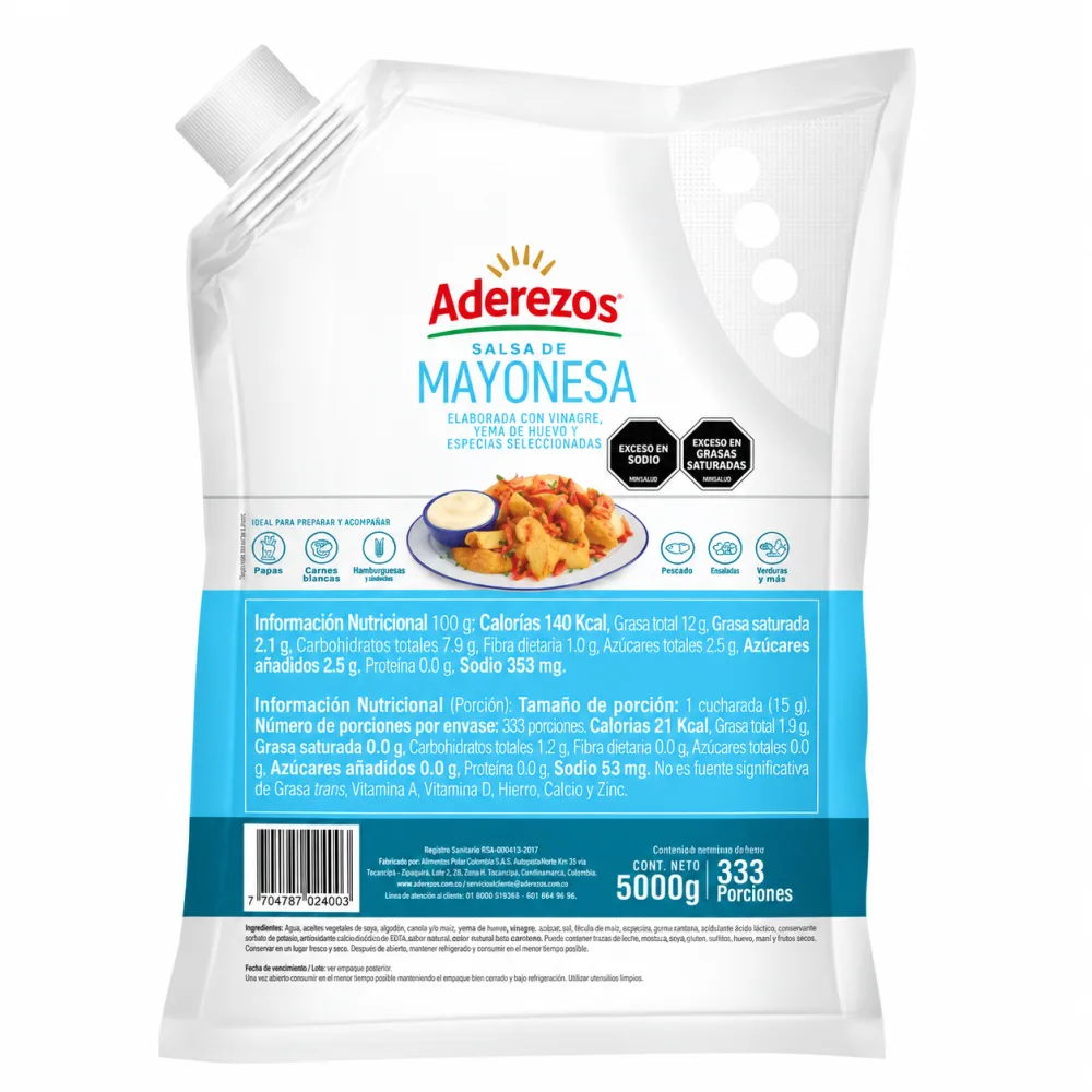 MAYONESA ADEREZO X 5000 G