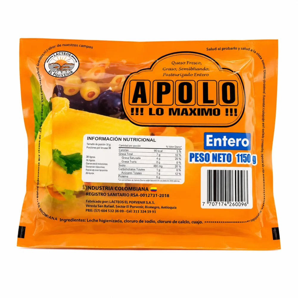 MEDIO BLOQUE ENTERO APOLO X 1150G