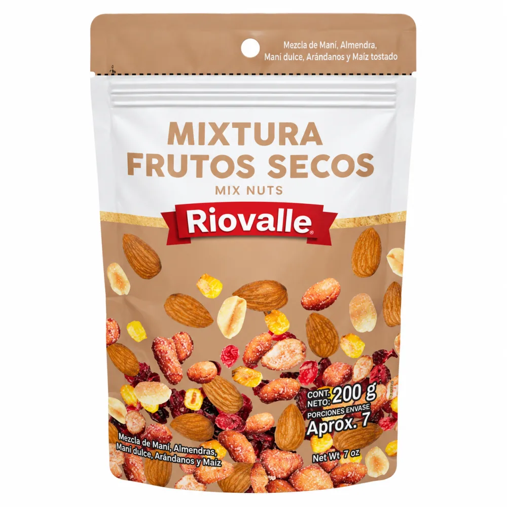 MIXTURA DE FRUTOS SECOS RIOVALLE X 200 G