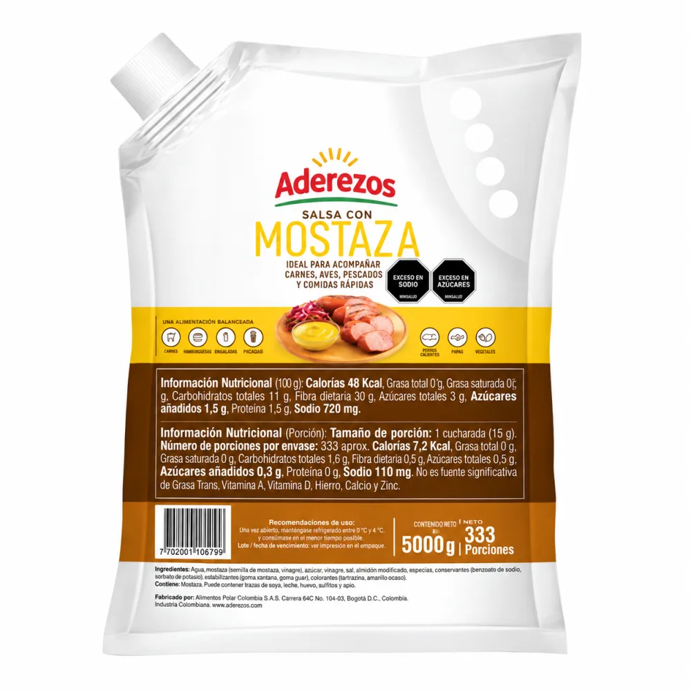MOSTAZA ADEREZOS X 5000 G
