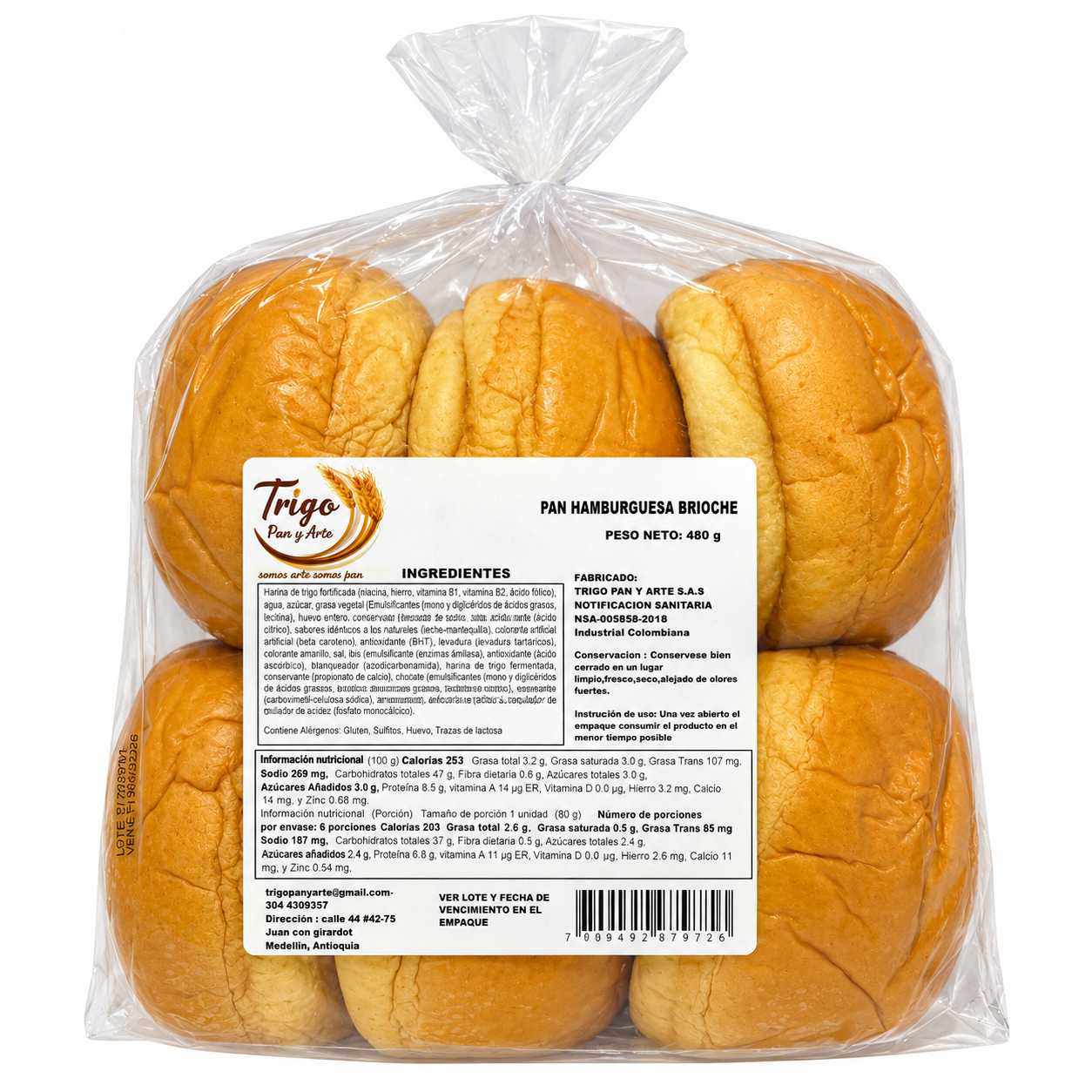 PAN HAMB BRIOCHE MANTE TPA X 6