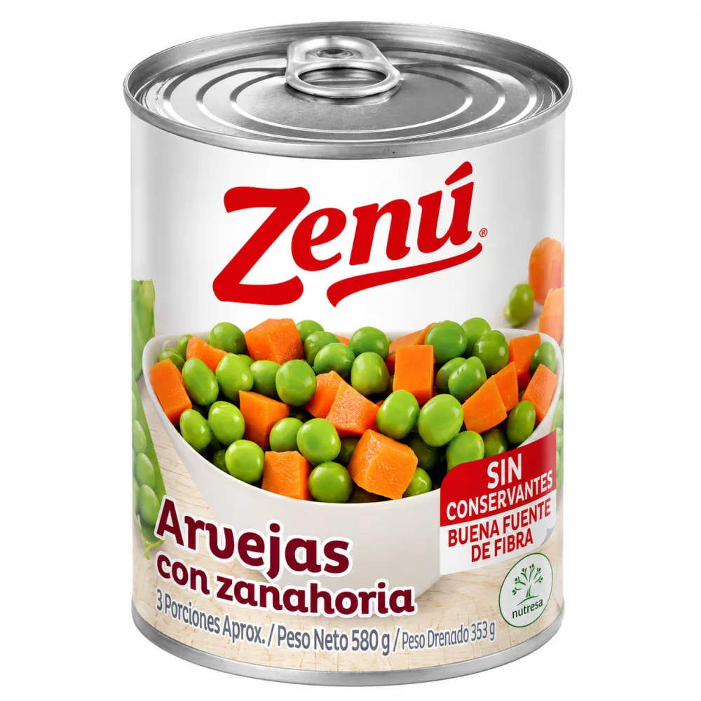 ARVEJA ZANAHORIA ZENU X 580G