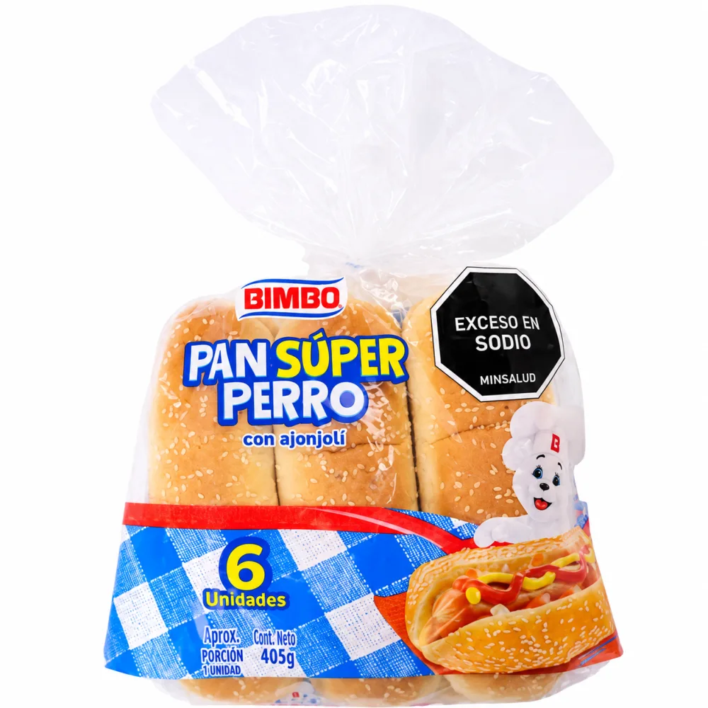 PAN SUPER PERRO BIMBO X 6