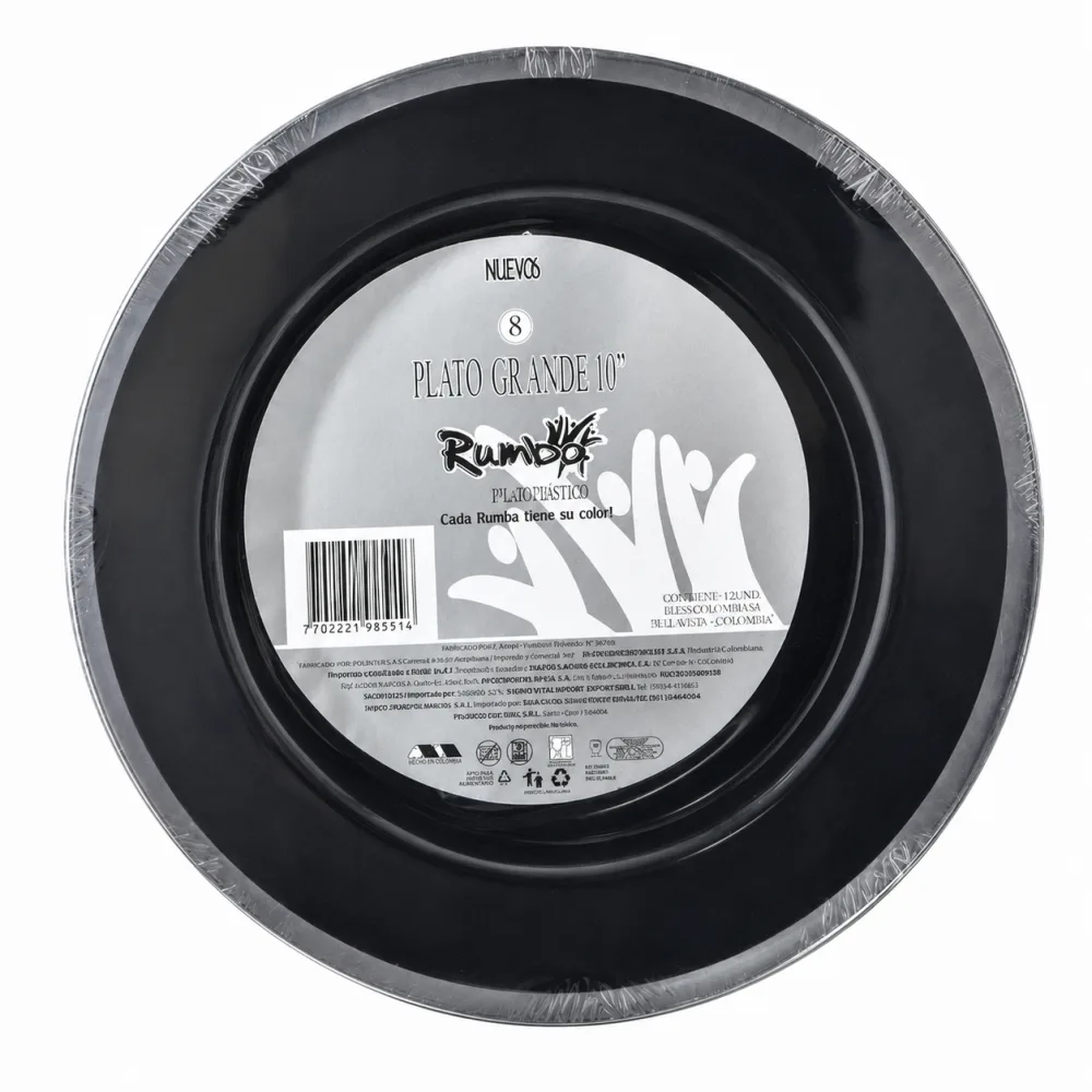PLATO PQÑO 6" X 8 RUMBA PLATINUM
