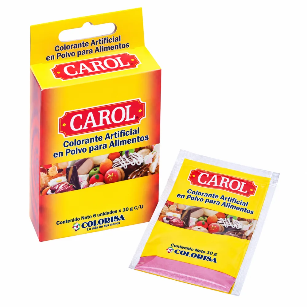 POLVO CAROL C10 ROJO X 10 G
