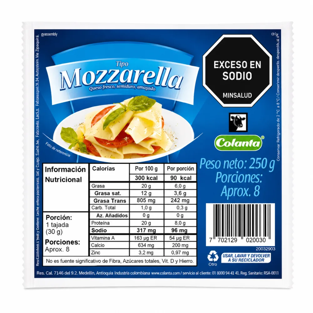 MOZARELLA COLANTA*250G