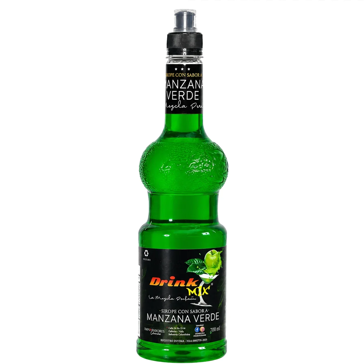 SIROPE DRINK MIX MANZA/VERDE X 1 LT