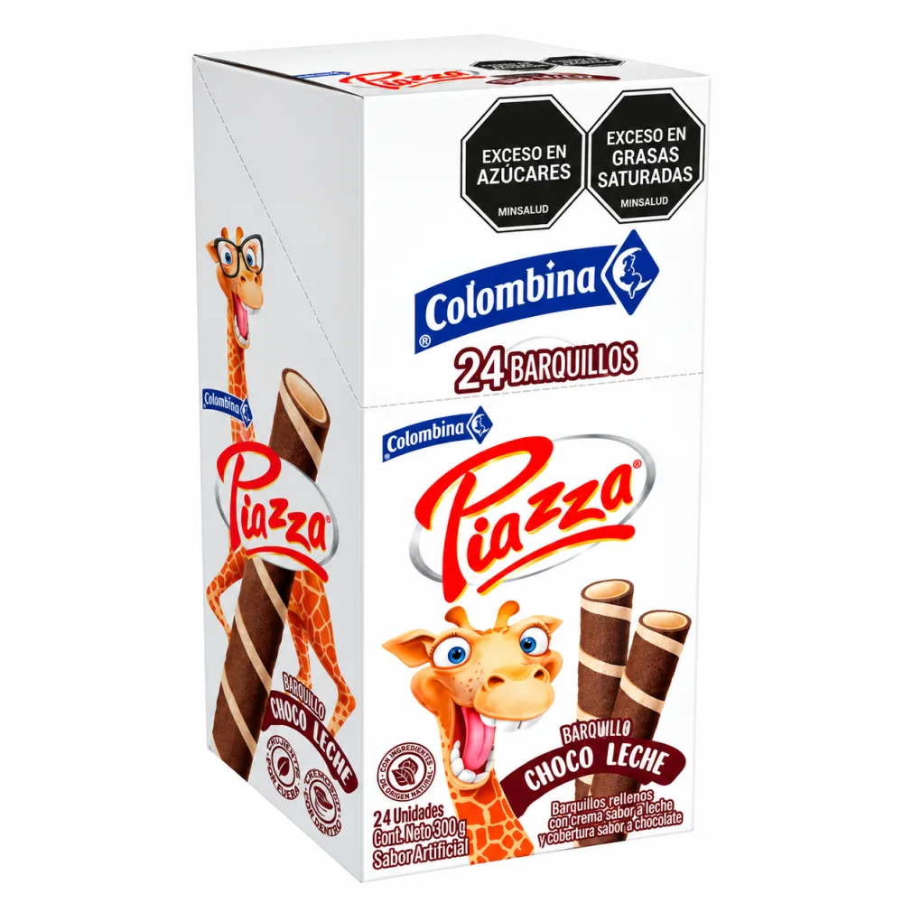 BARQUILLO PIAZZA CHOCO LECHE X 24