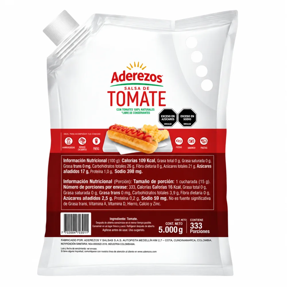 TOMATE ADEREZOS X 5000 G