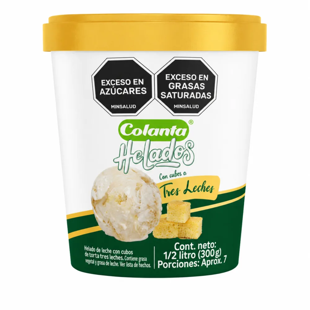 TRESLECHES 1/2LT 0.5LT HELADO COLANTA