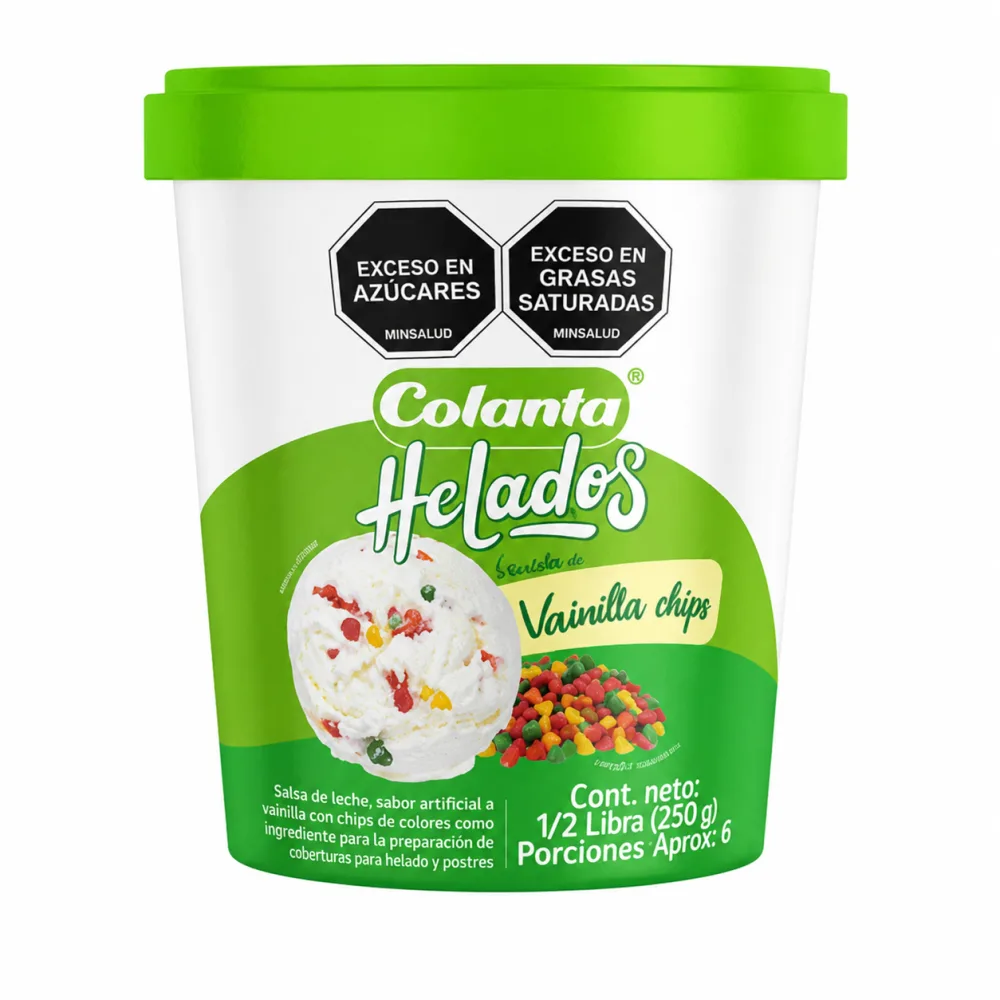 VAINILLA CHIPS 1/2LT HELADO COLANTA