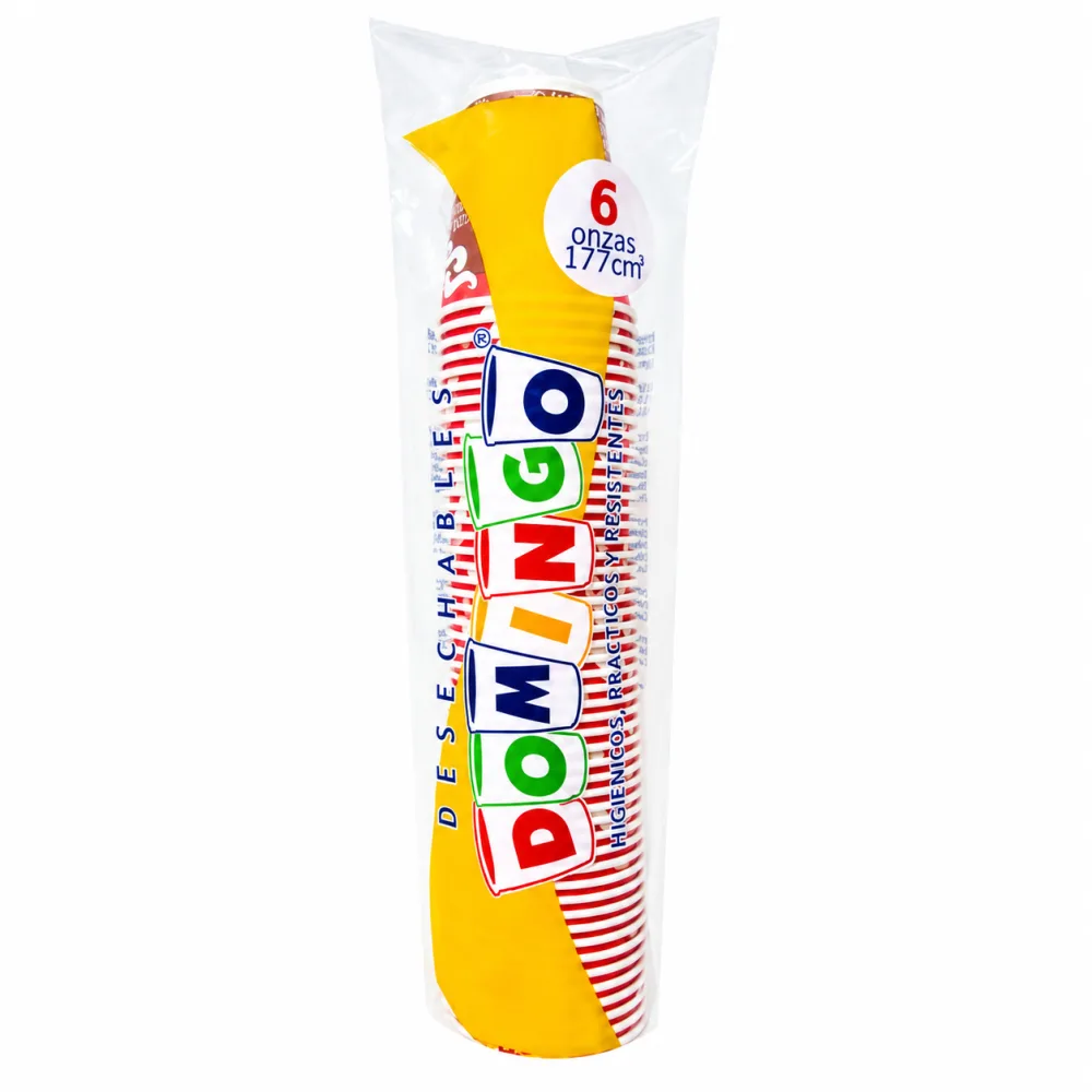 VASO CARTON 6 OZ DOMINGO X 50