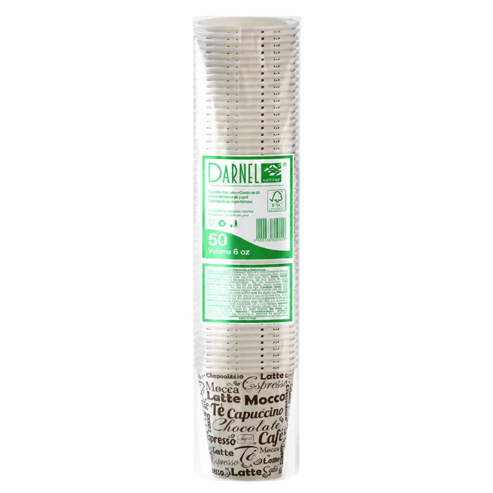 VASO CARTON 6 OZ DARNEL *50