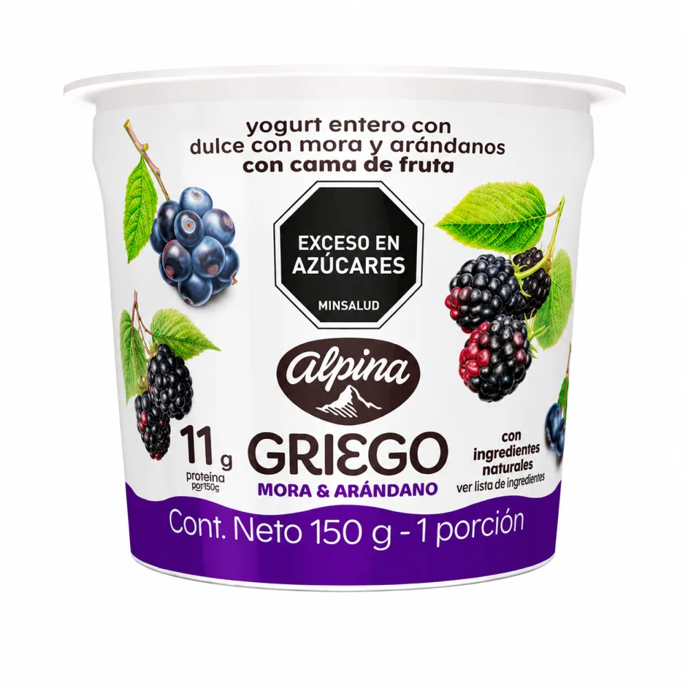 YOGUR GRIEGO MORA/ARANDANO ALPINA X 150