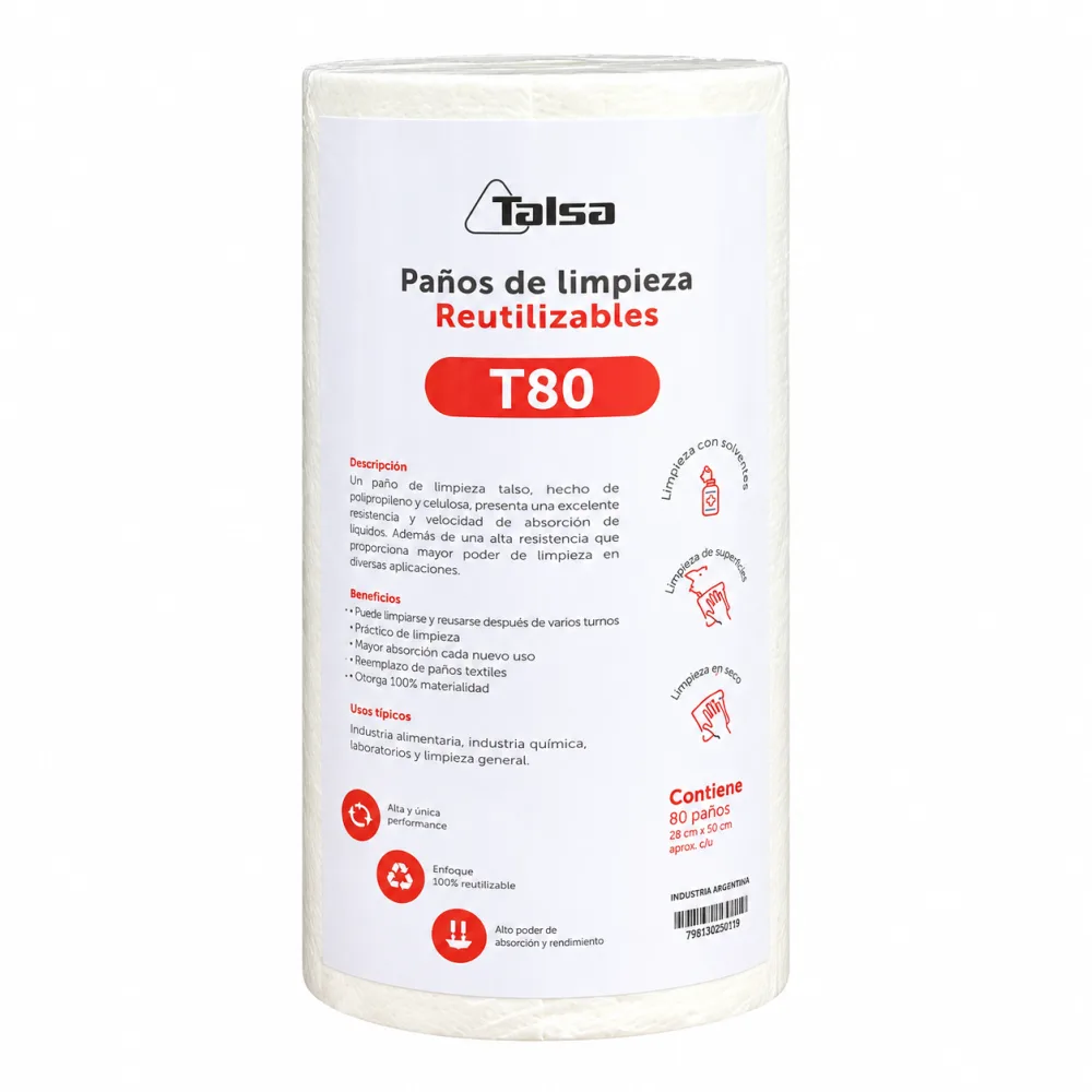 PAÑOS DE LIMPIEZA TALSA X 80 HOJAS