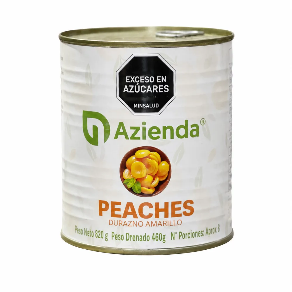 DURAZNO MITADES EN ALMIBAR AZIENDA X 820 G