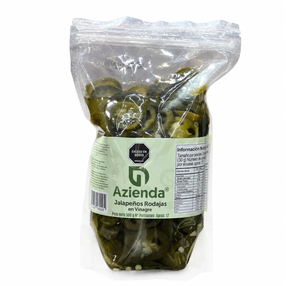 JALAPEÑO RODAJA AZIENDA BOLSA X 500 G