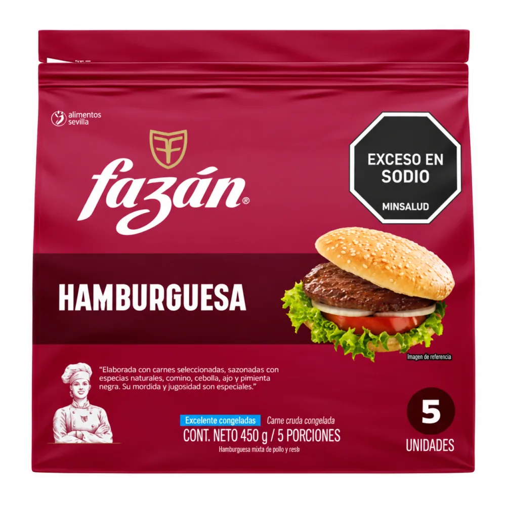 HAMBURGUESA FAIZAN X 450G X 5 UNDS