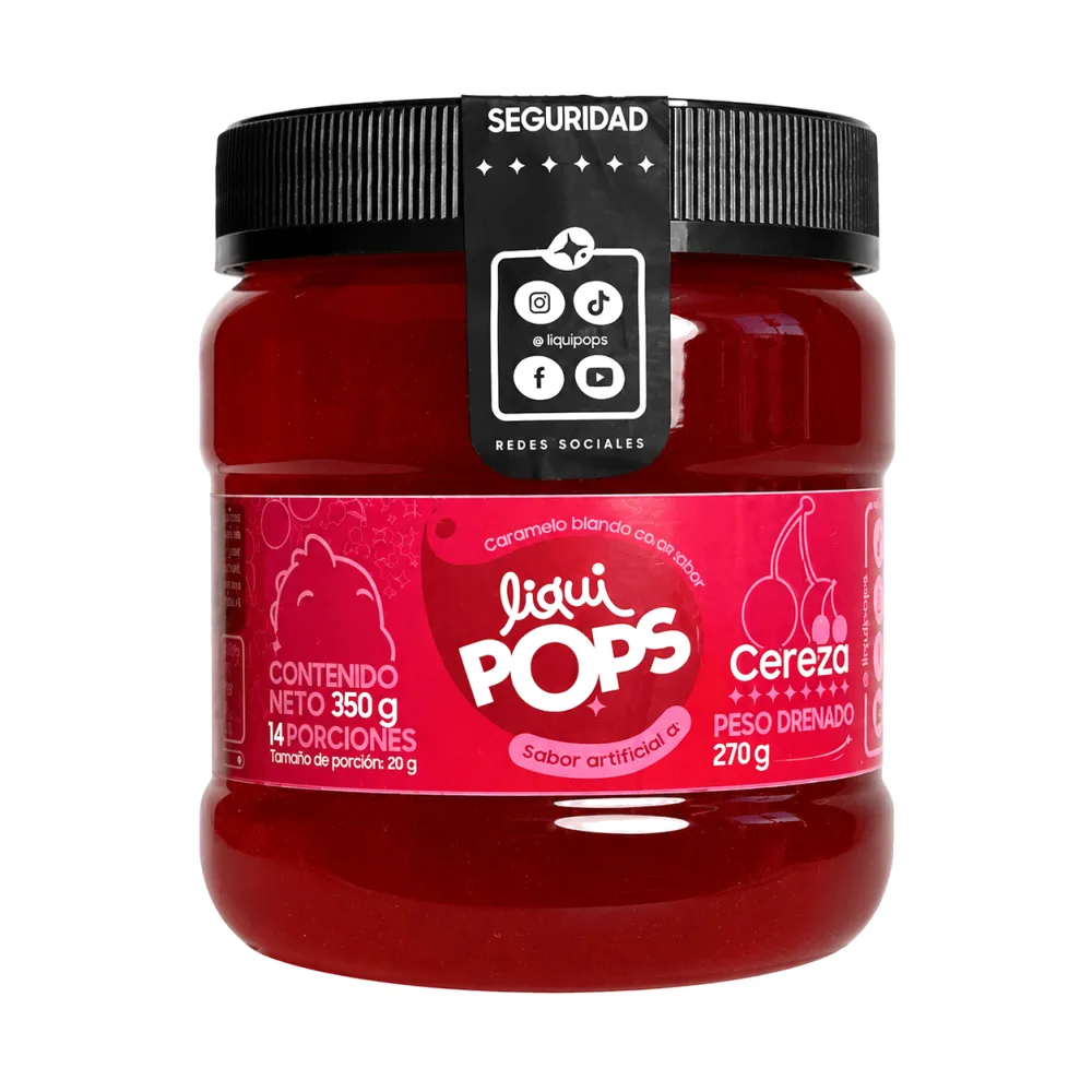 LIQUIPOPS CEREZA X 350 G