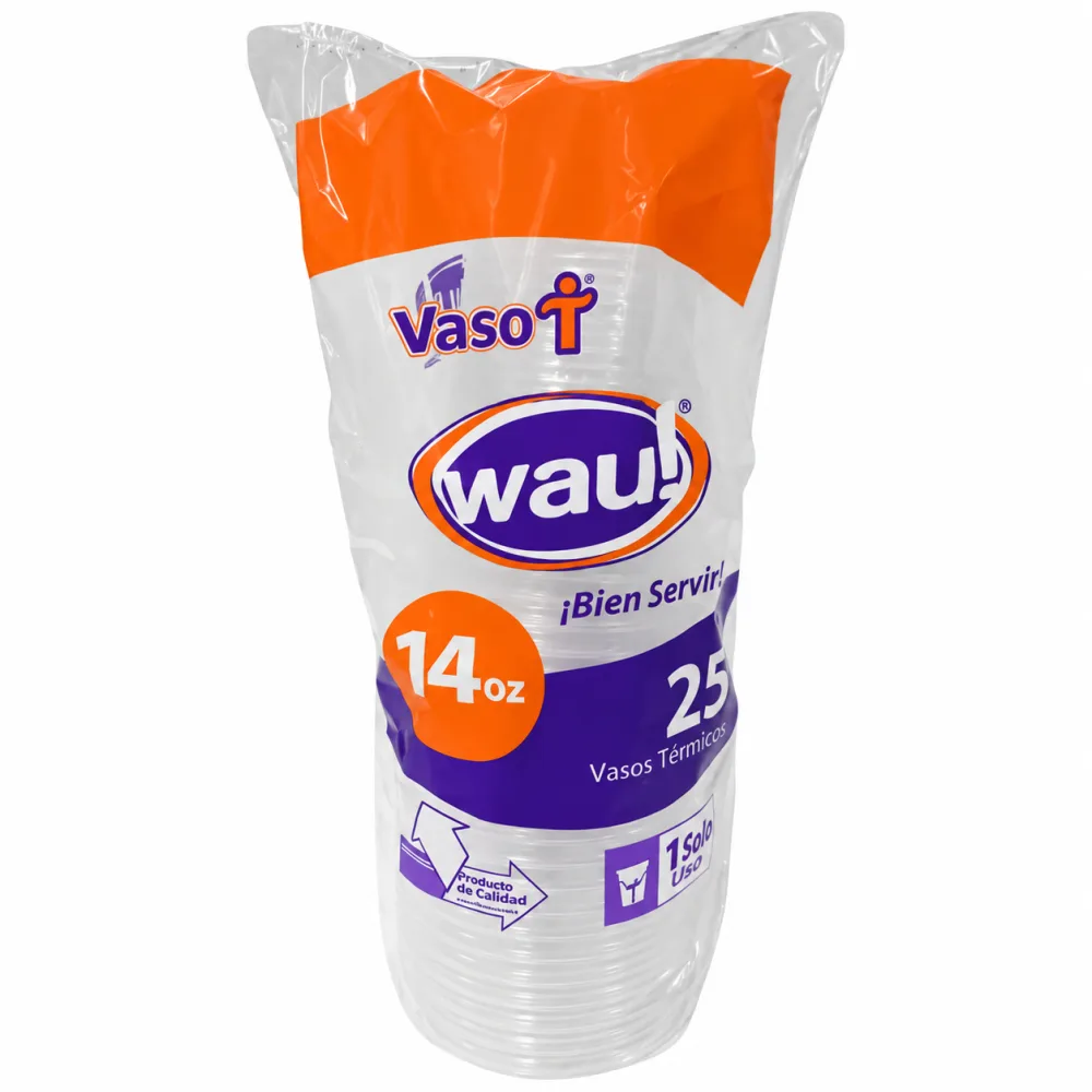 VASO 14 OZ WAU TRANSP X 25
