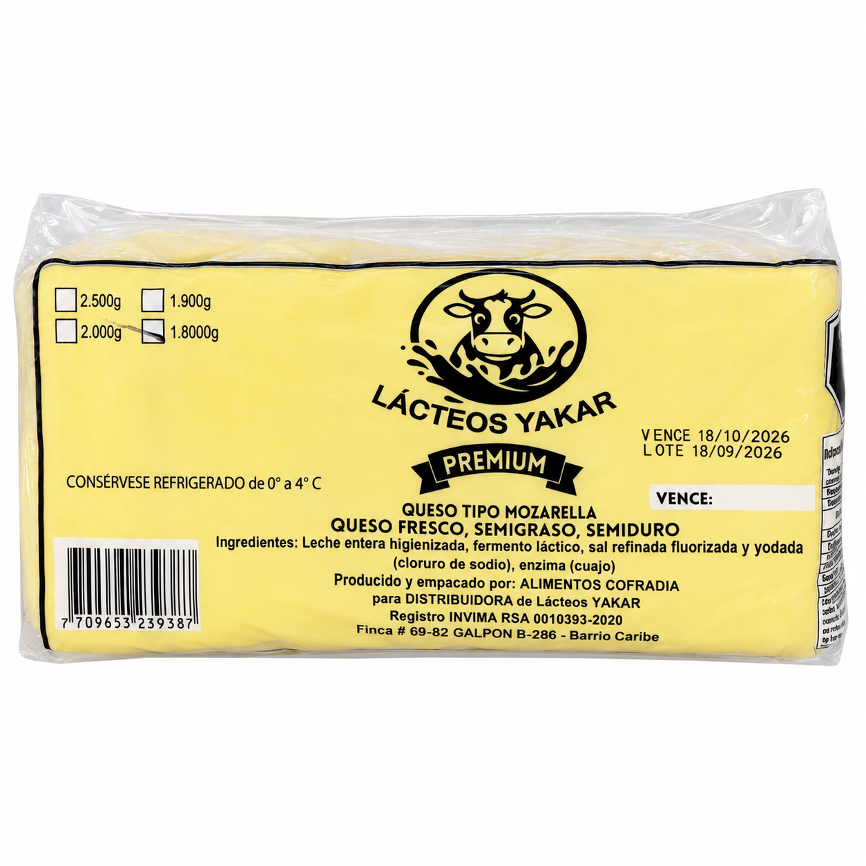 BLOQUE TAJADO YAKAR X 1800 G