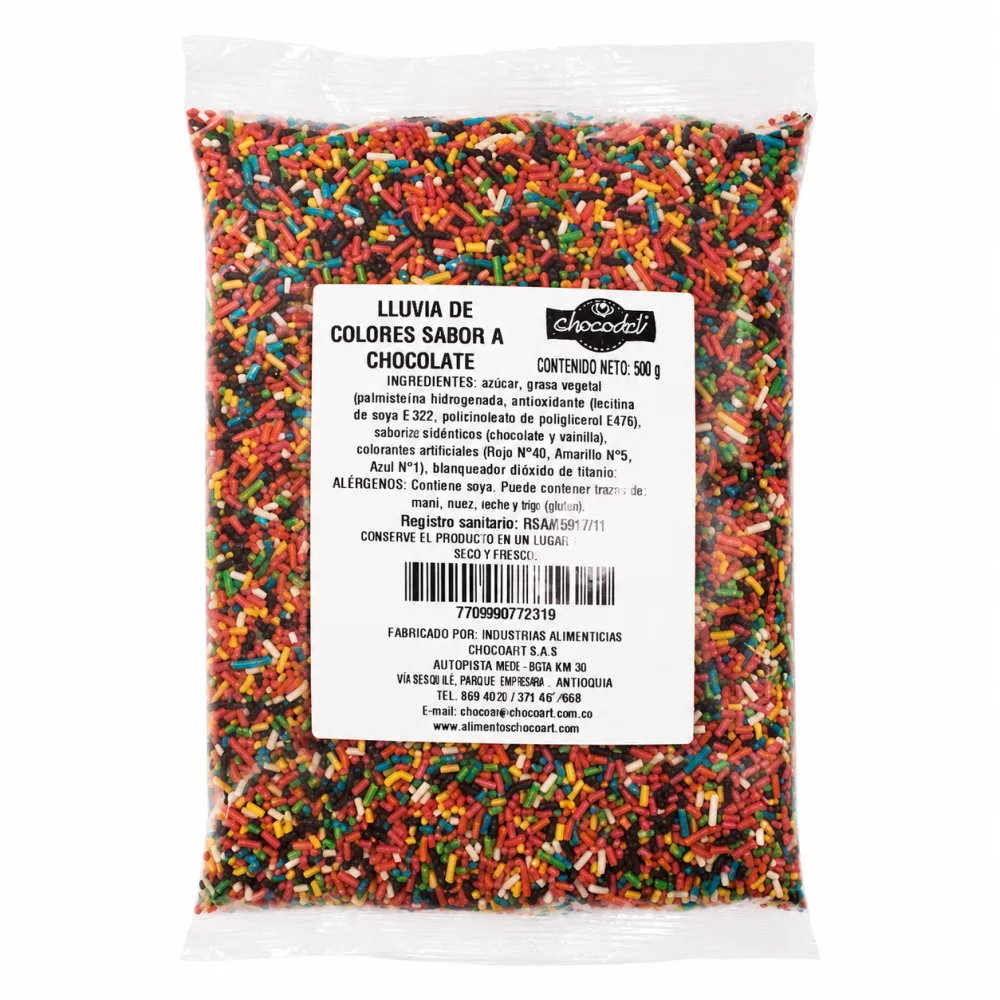 LLUVIA COLORES CHOCODELI X 500 G