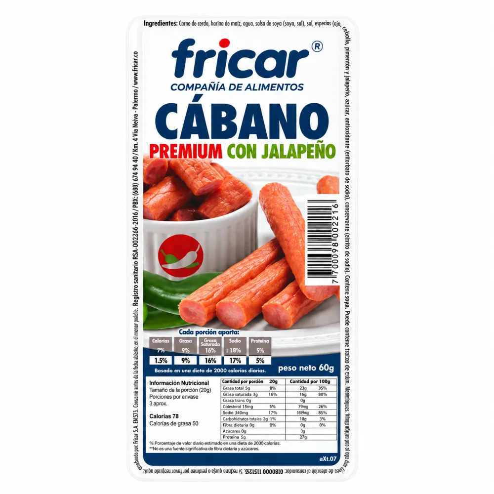 CABANO JALAPEÑO 60 GR FRICAR