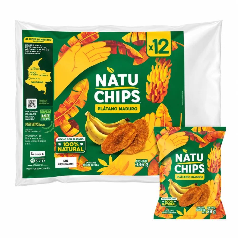 NATUCHIPS MADURO X 28 G X 12 UND