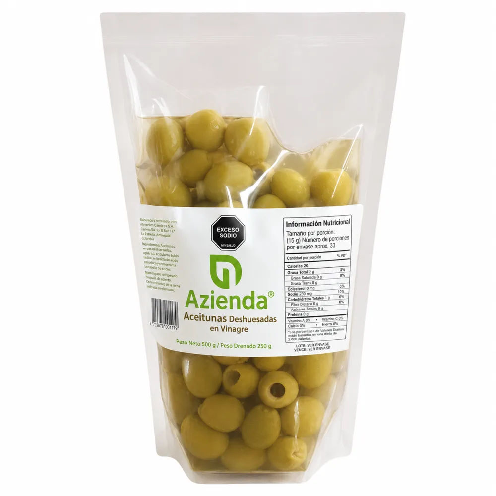 ACEITUNAS DESHUESADAS BOLSA X 500